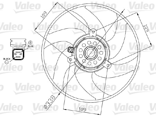 Ventilateur, refroidissement du moteur VALEO 698375