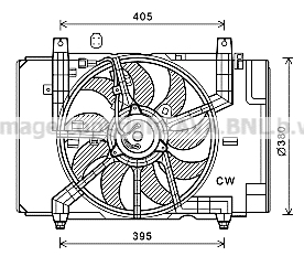 Ventilateur, refroidissement du moteur AVA QUALITY COOLING DN7532